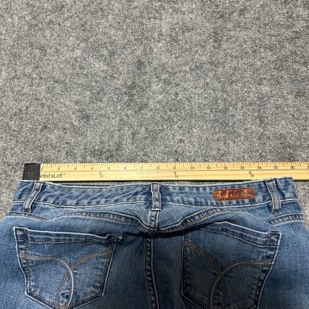 Calvin Klein Ultimate Bootcut‎ Jeans Blue Denim Y2K Retro Size 29/8 - Picture 7 of 7